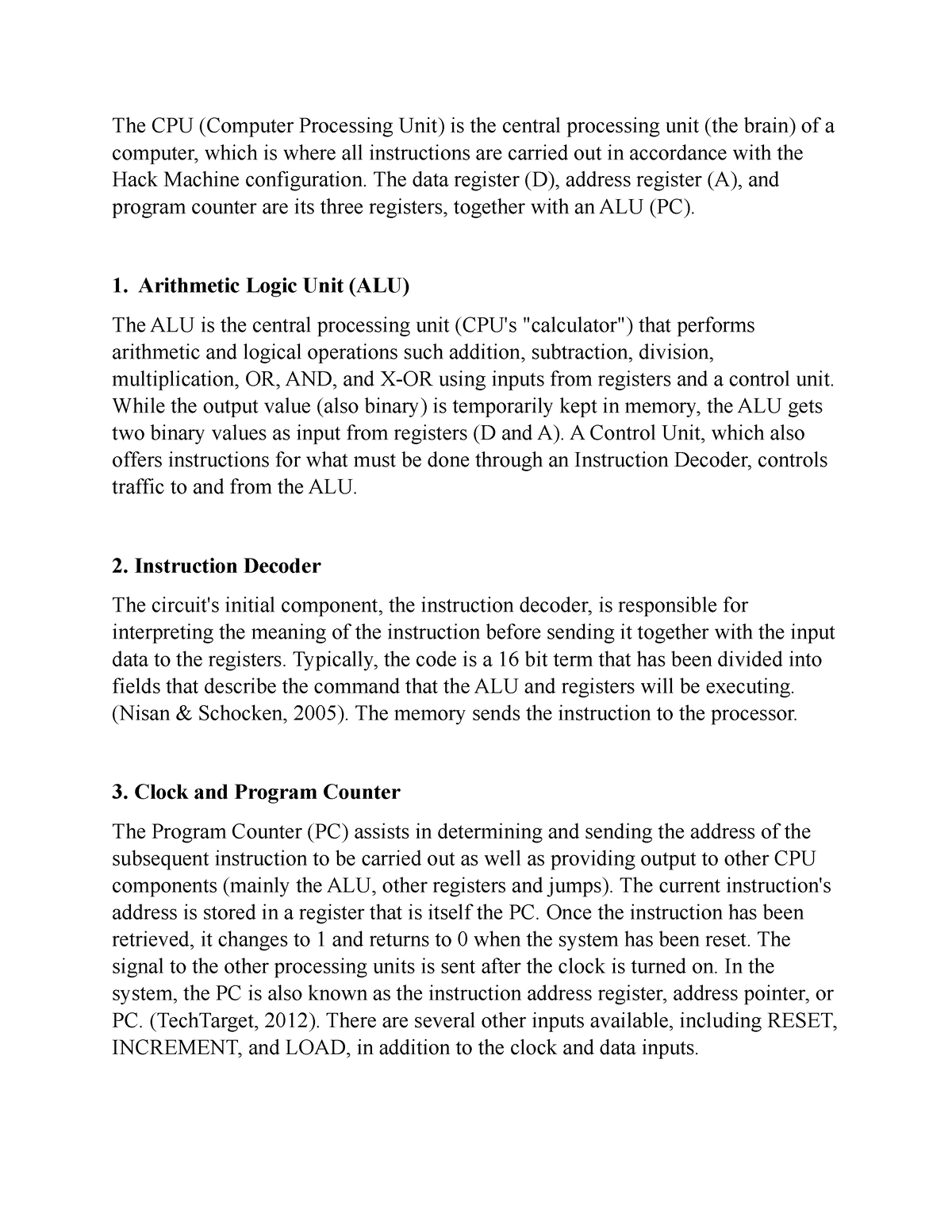 assignment of processing unit