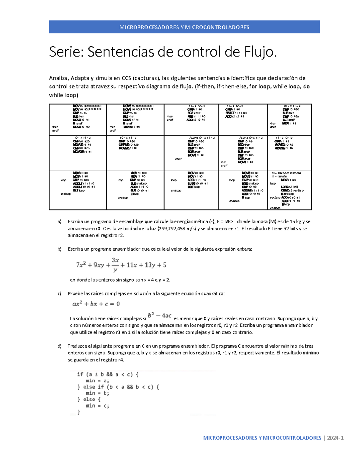 Serie Sentencias de control de Flujo - Analiza, Adapta y simula en CCS ...