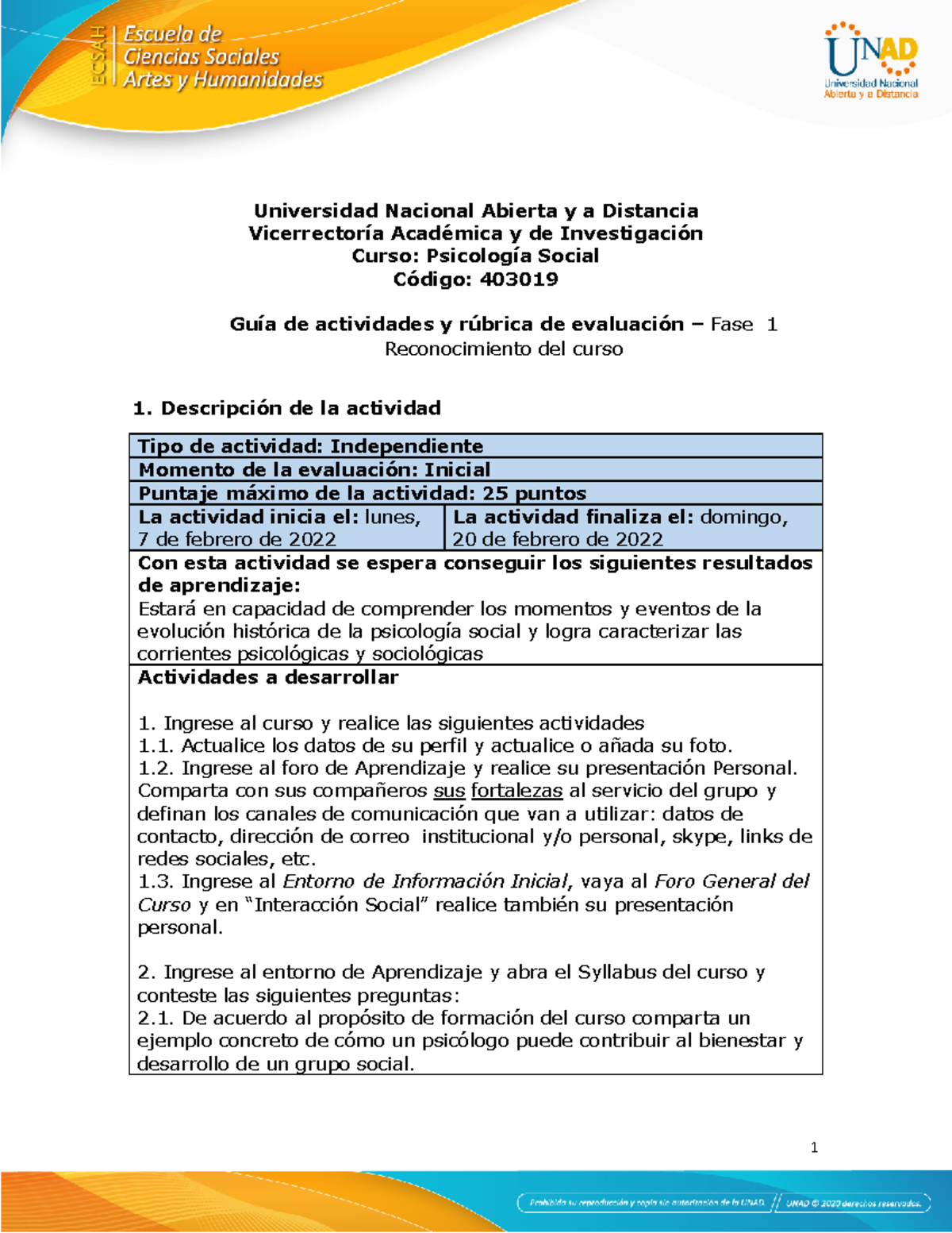 Guia De Actividades Y Rúbrica De Evaluación-Unidad 1-Fase 1 ...