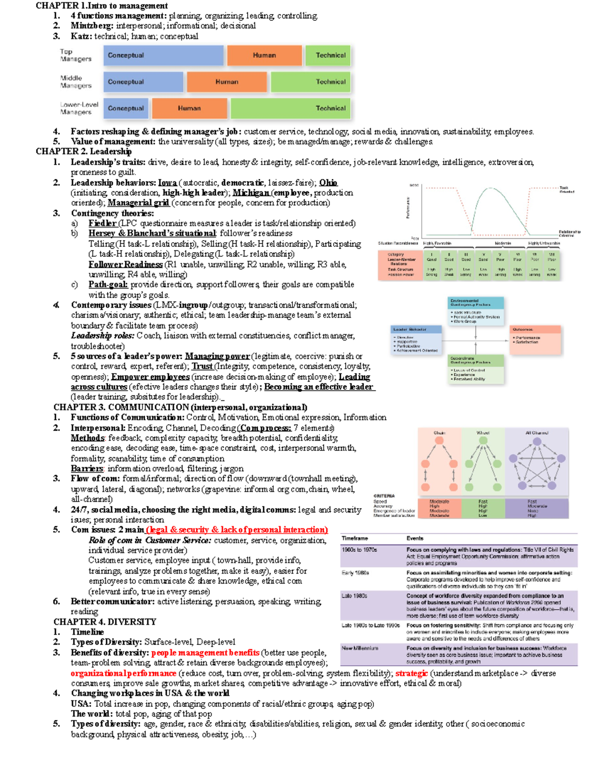 Notes-pm - Summary Principle of Management - CHAPTER 1 to management 1 ...