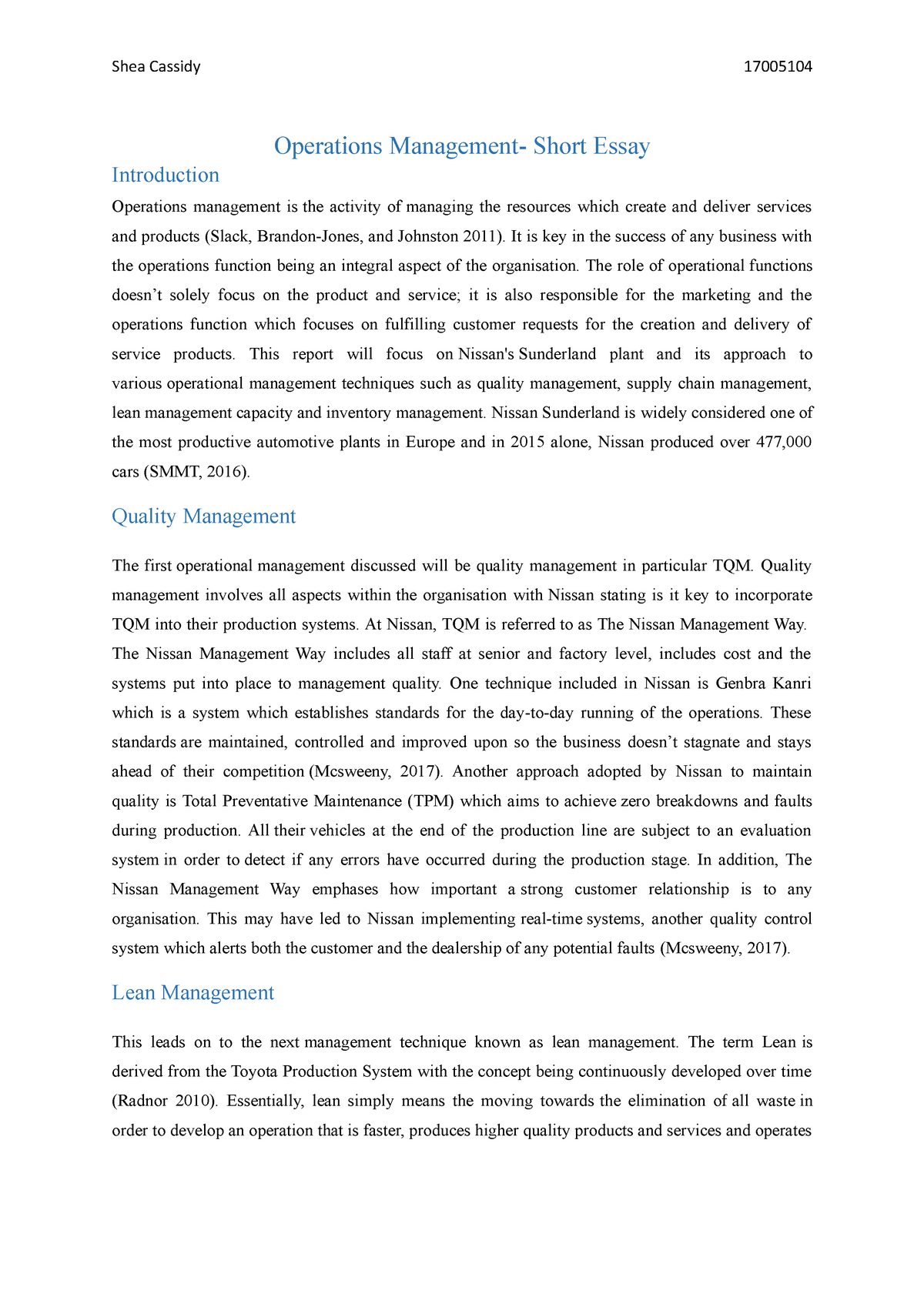 dissertation thesis on operations management