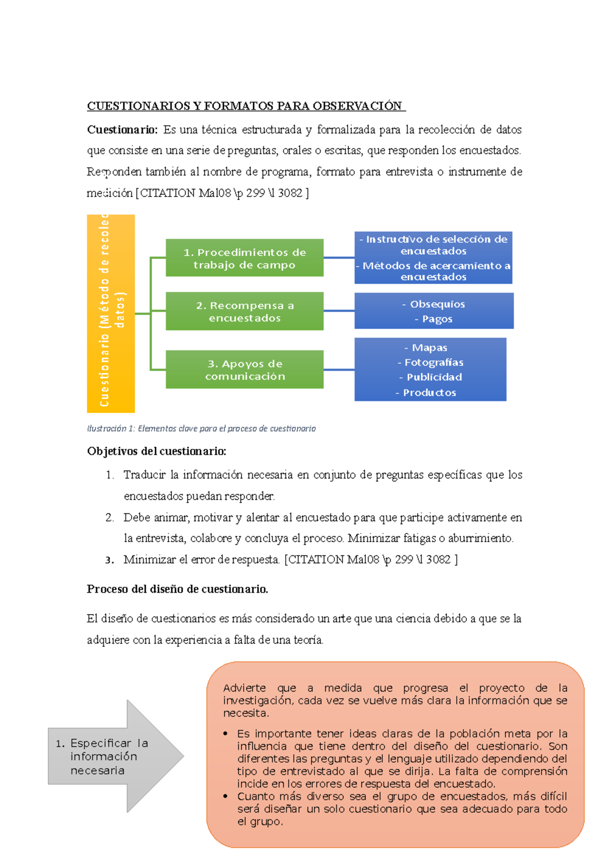 Diseño De Cuestionarios Y Formatos - CUESTIONARIOS Y FORMATOS PARA ...