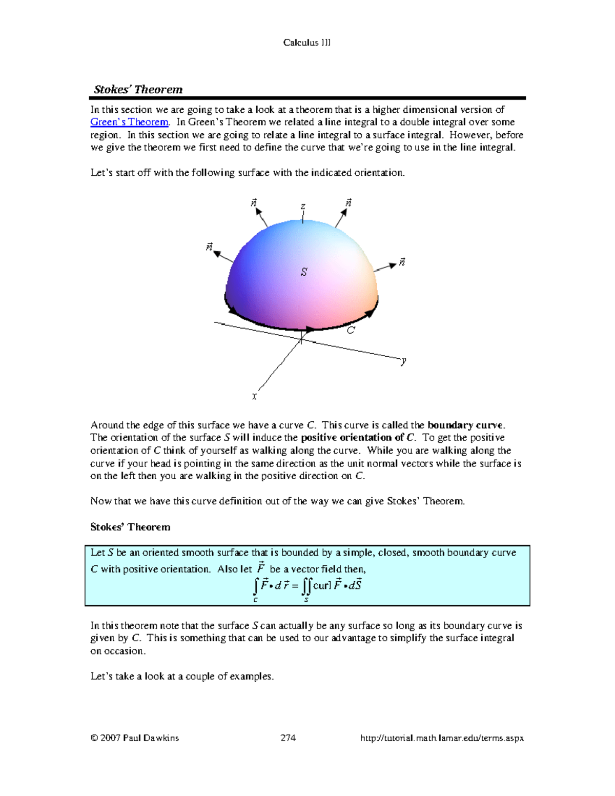 stokes-theorem-274-278-stokes-theorem-in-this-section-we-are-going