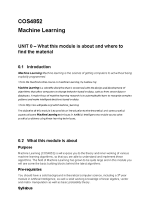Introduction to Machine Learning - Nils J Nilsson - INTRODUCTION TO ...