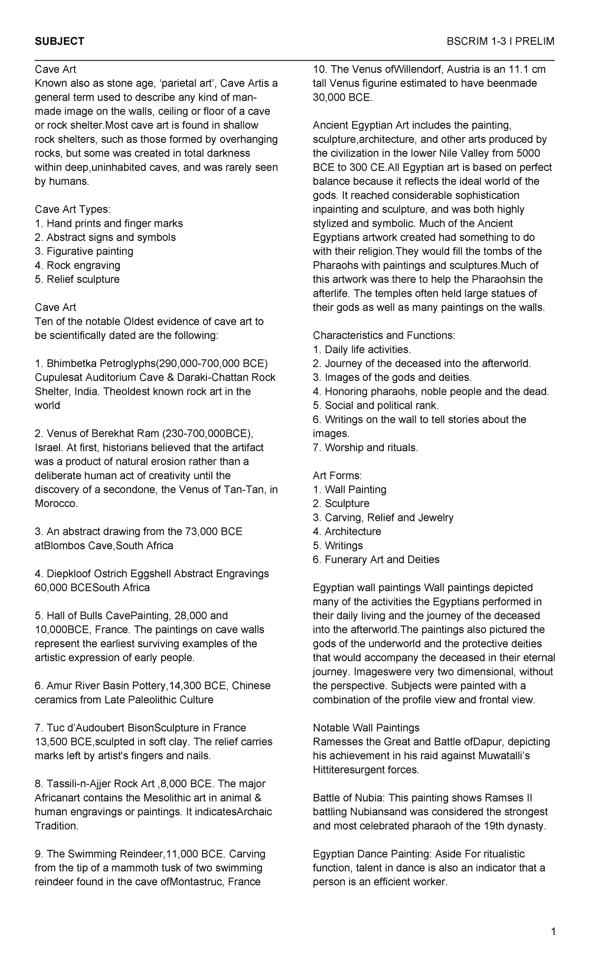 ART APP - notes - - Studocu