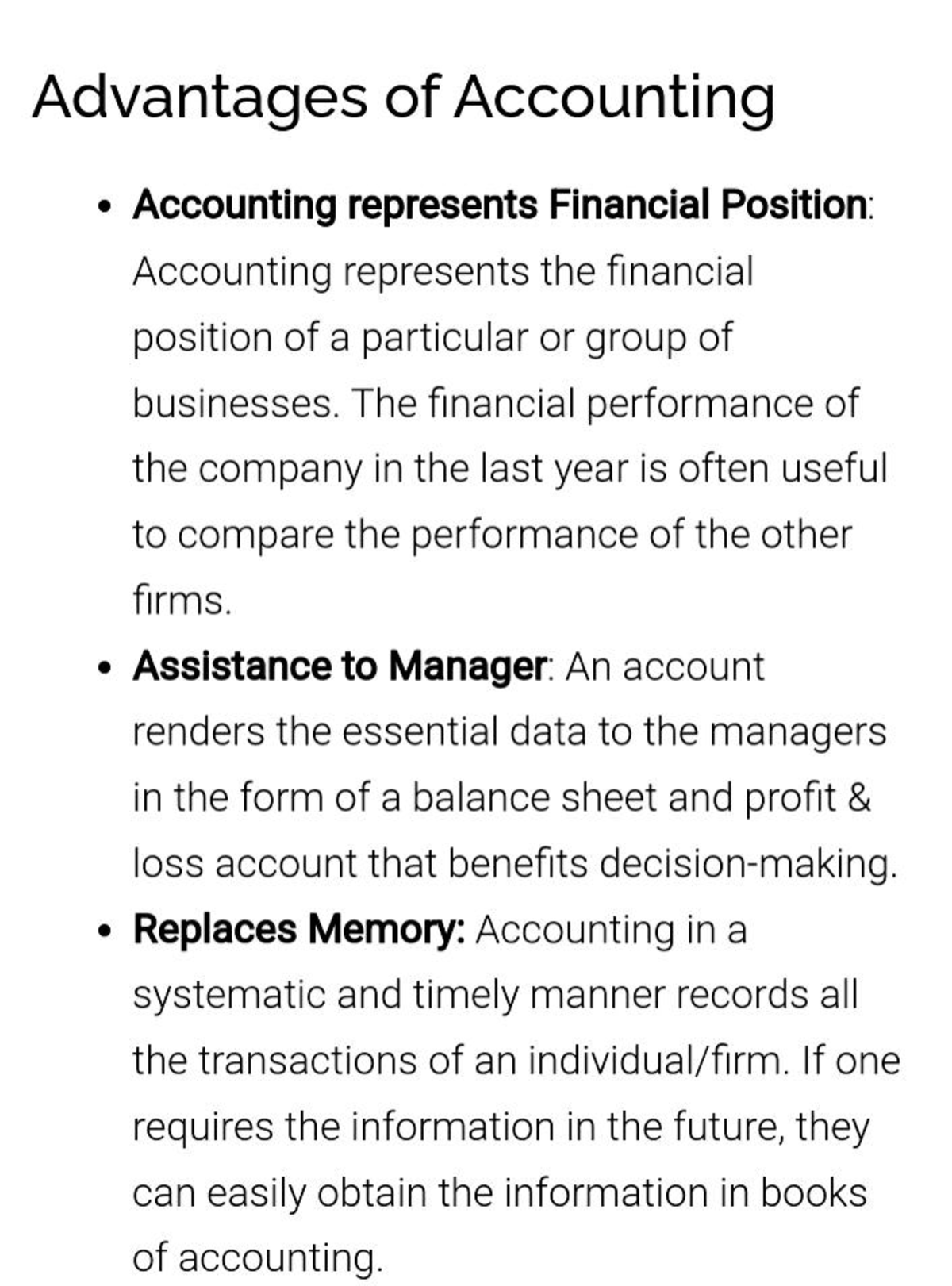 Accounting 4 - Advantages Of Accounting Accounting Represets Financial ...