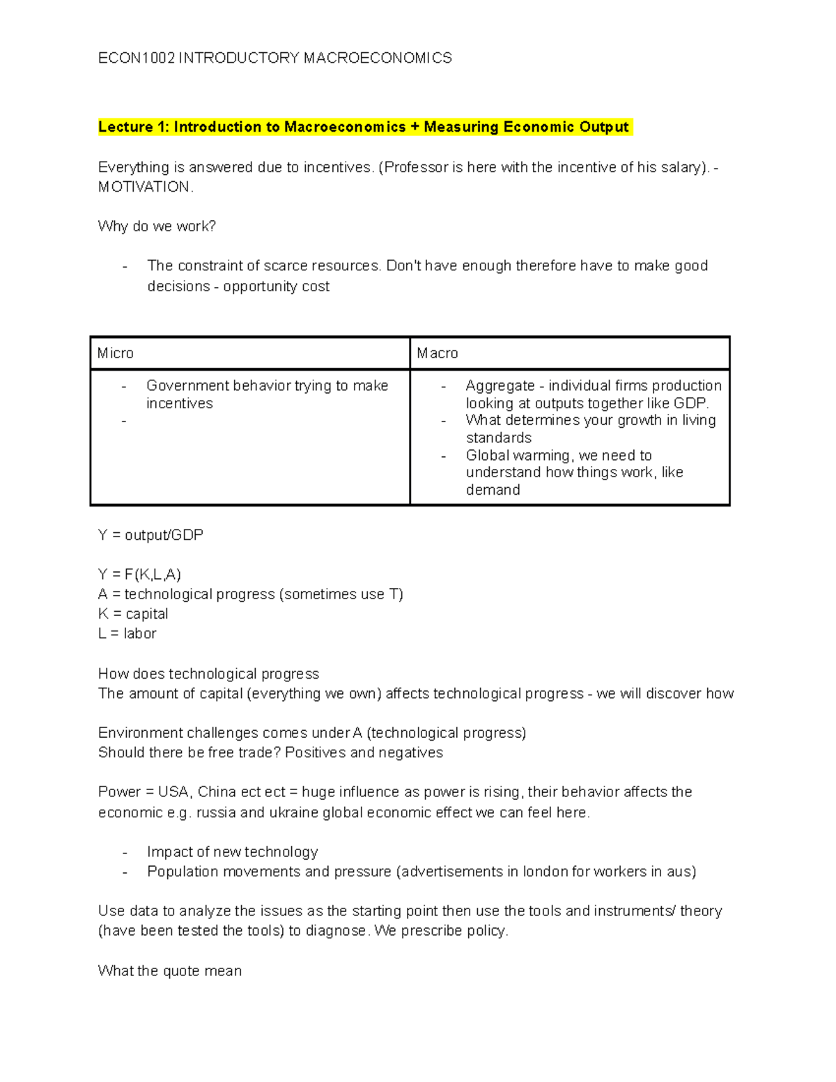 Untitled Document - Lecture Notes For Lecture 1 - Lecture 1 ...