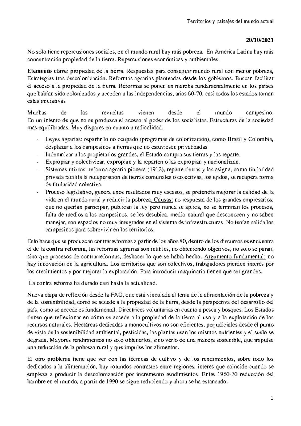 Territorios Apuntes Parte 1 - 20 10  No Solo Tiene Repercusiones 