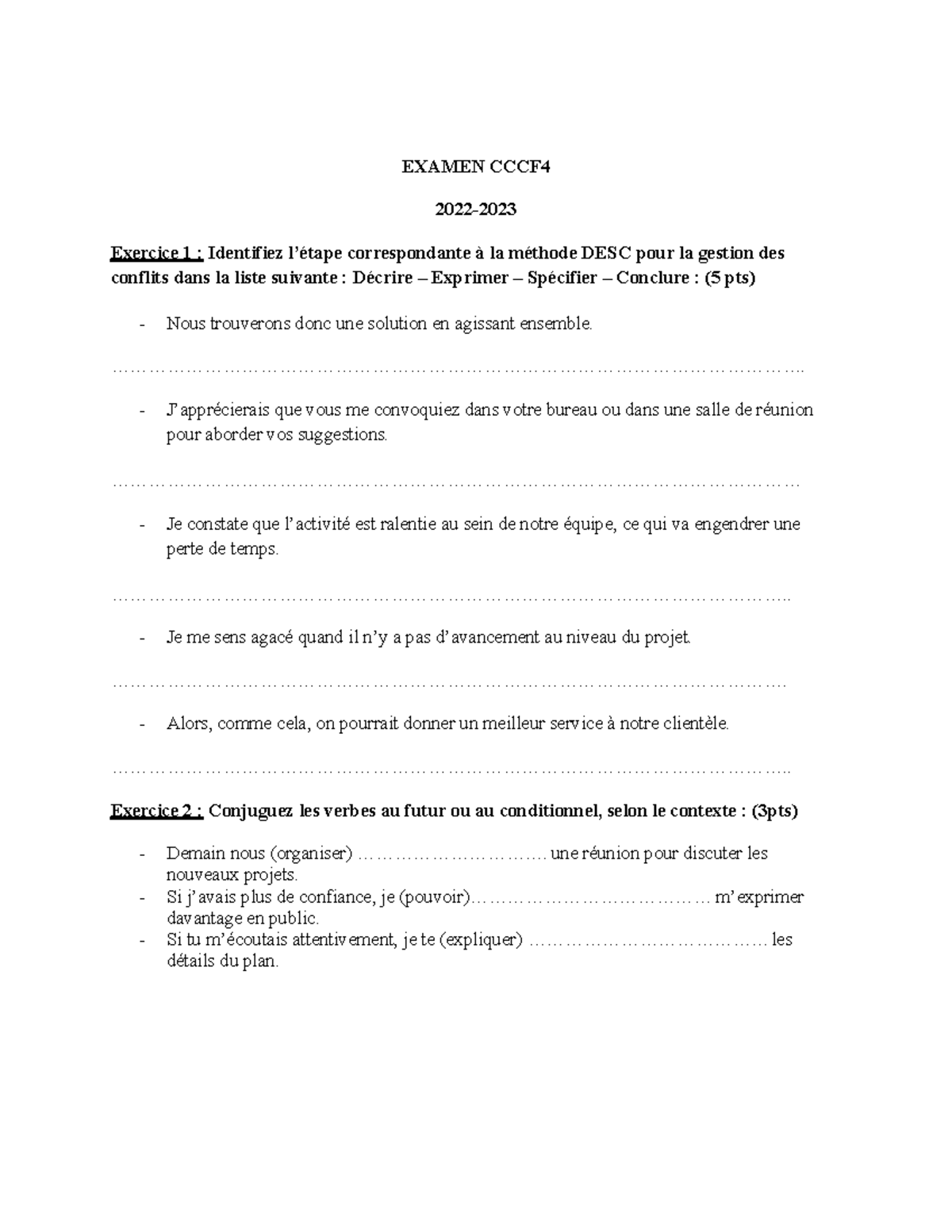 3. Examen-type CCCF4 - MMUU - EXAMEN CCCF 2022- Exercice 1 : Identifiez ...