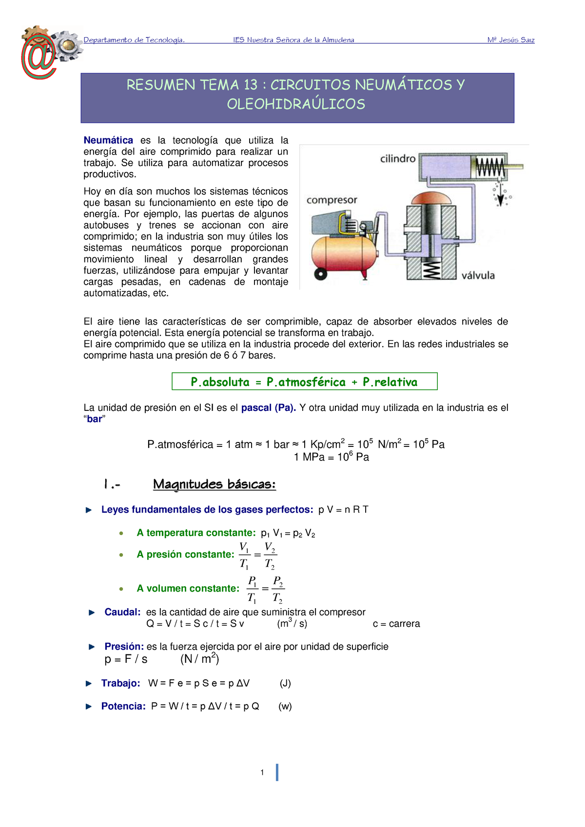 Circuitos Neumáticos Y Oleohidráiulicos - RESUMEN TEMA 13 : CIRCUITOS ...