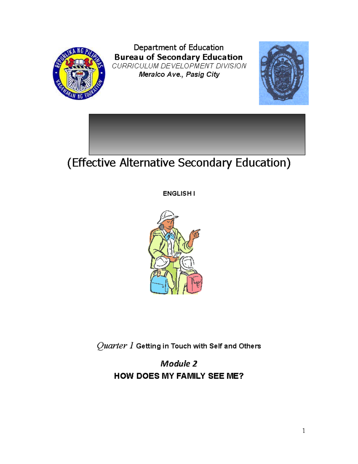 EASE Module 2 How Does My Family See Me - Department of Education ...