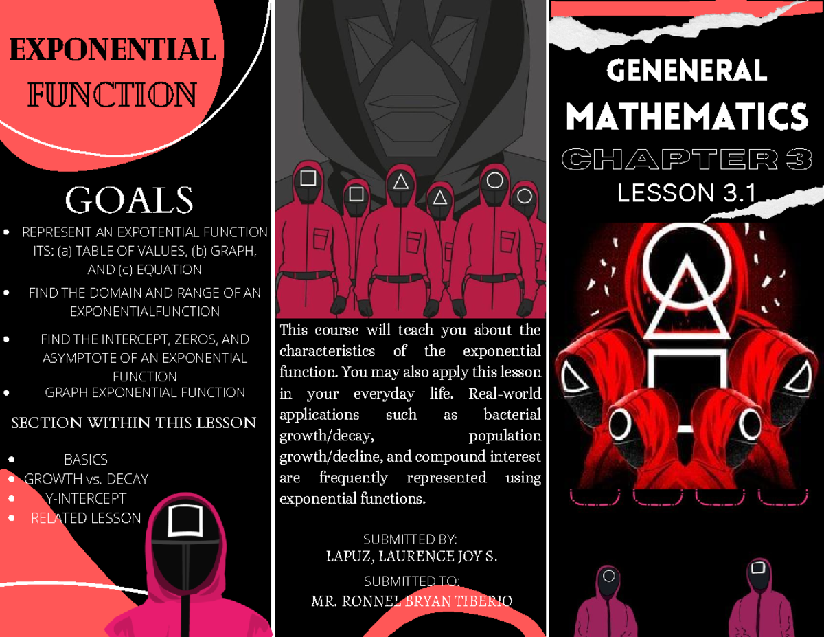 Brochure-3 - Math Brochure - EXPONENTIAL FUNCTION GOALS REPRESENT AN ...