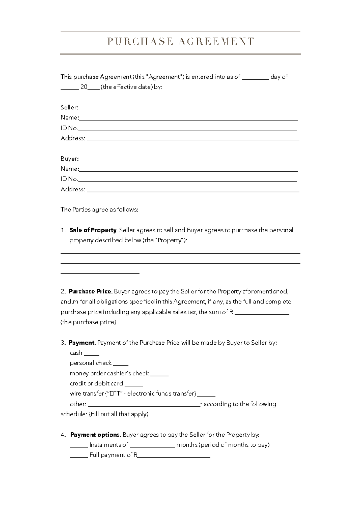 Purchase Agreement