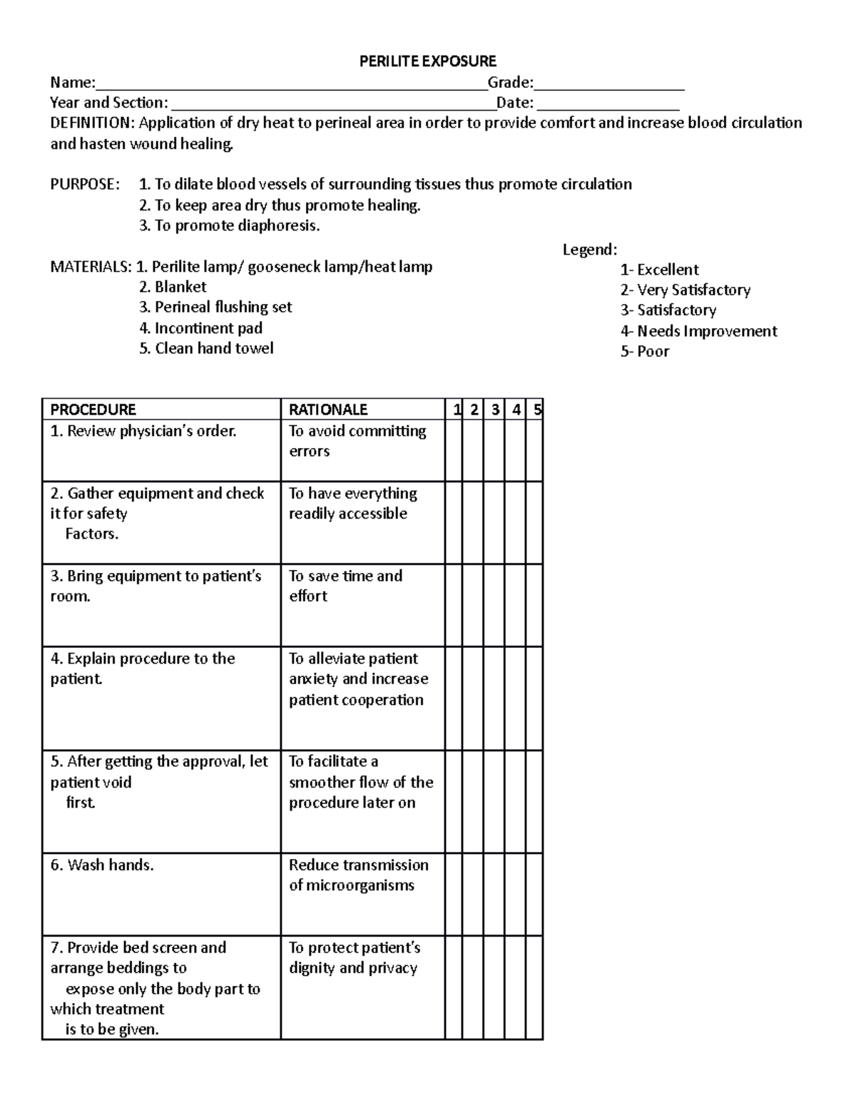 Perilite-Exposure with Rationale - PERILITE EXPOSURE Name ...