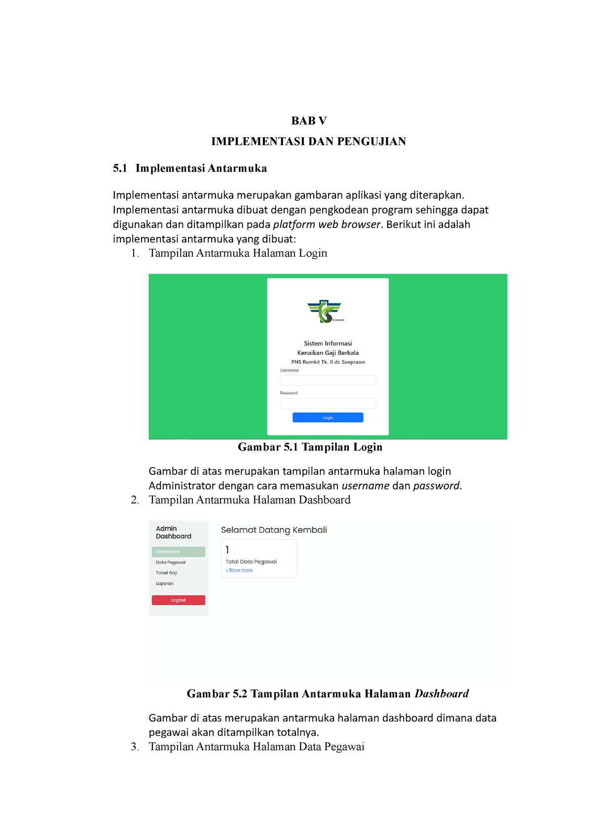 Contoh Aplikasi - Asdasdsa - BAB V IMPLEMENTASI DAN PENGUJIAN 5 ...