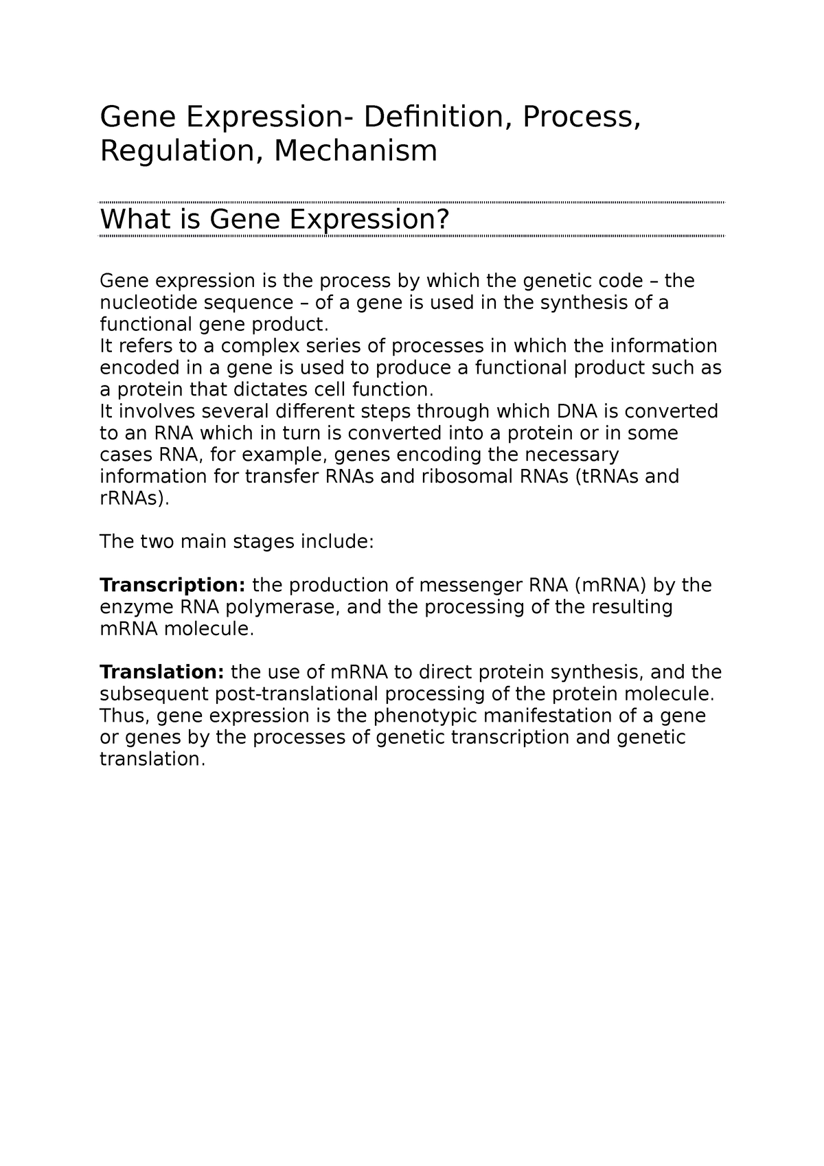 gene-expression-it-refers-to-a-complex-series-of-processes-in-which