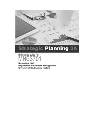 Strategic Planning MNG3701 - Unisa - StuDocu