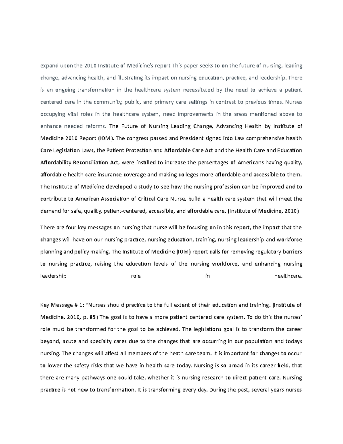 Tpoic 4 Professional Development of nursing professionals expand upon