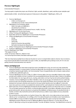 TFN Reviewer Final Revision - THEORETICAL NURSING THEORIES SUMMARY ...