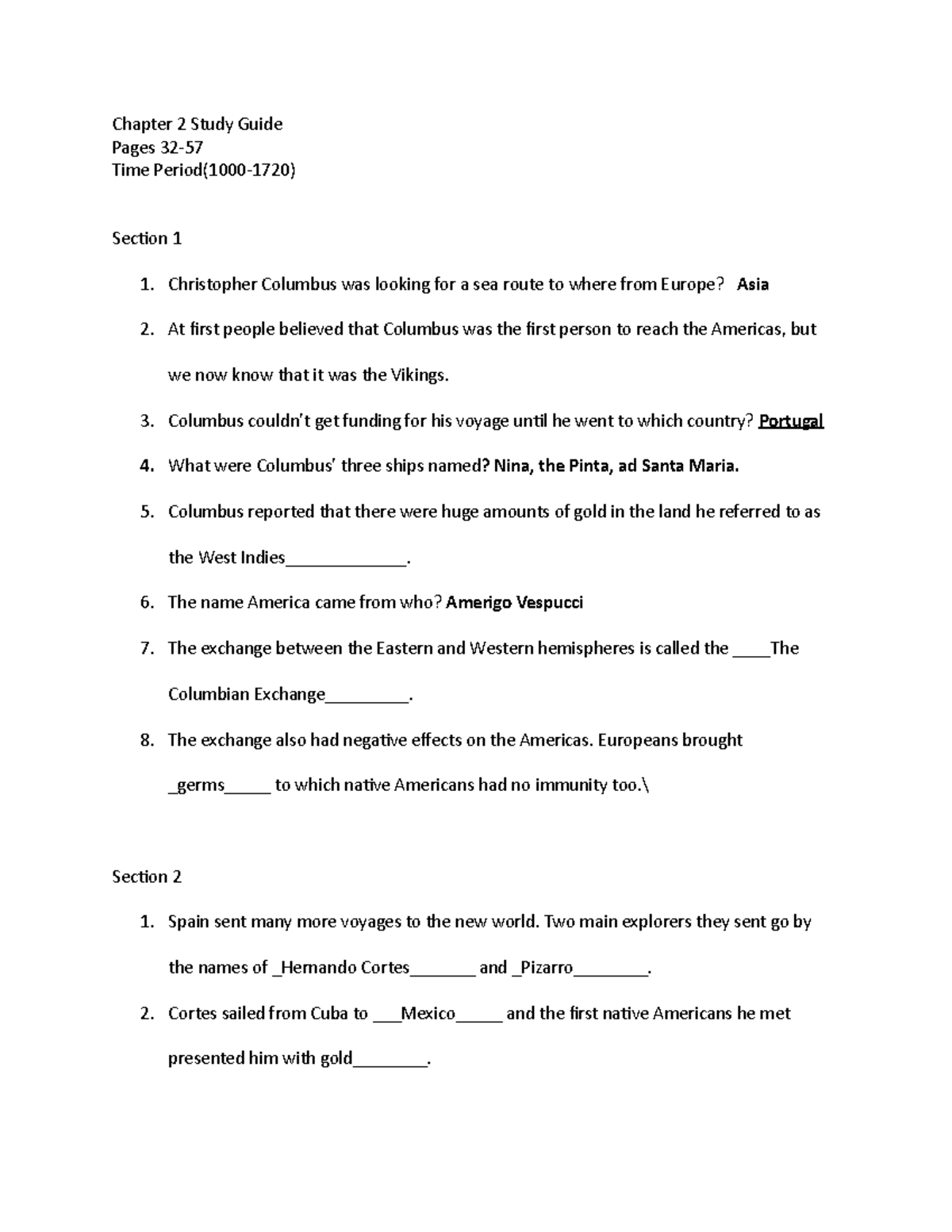 Chapter 2 Study Guide - ccdfgbhn - Chapter 2 Study GuidePages 32- Time ...