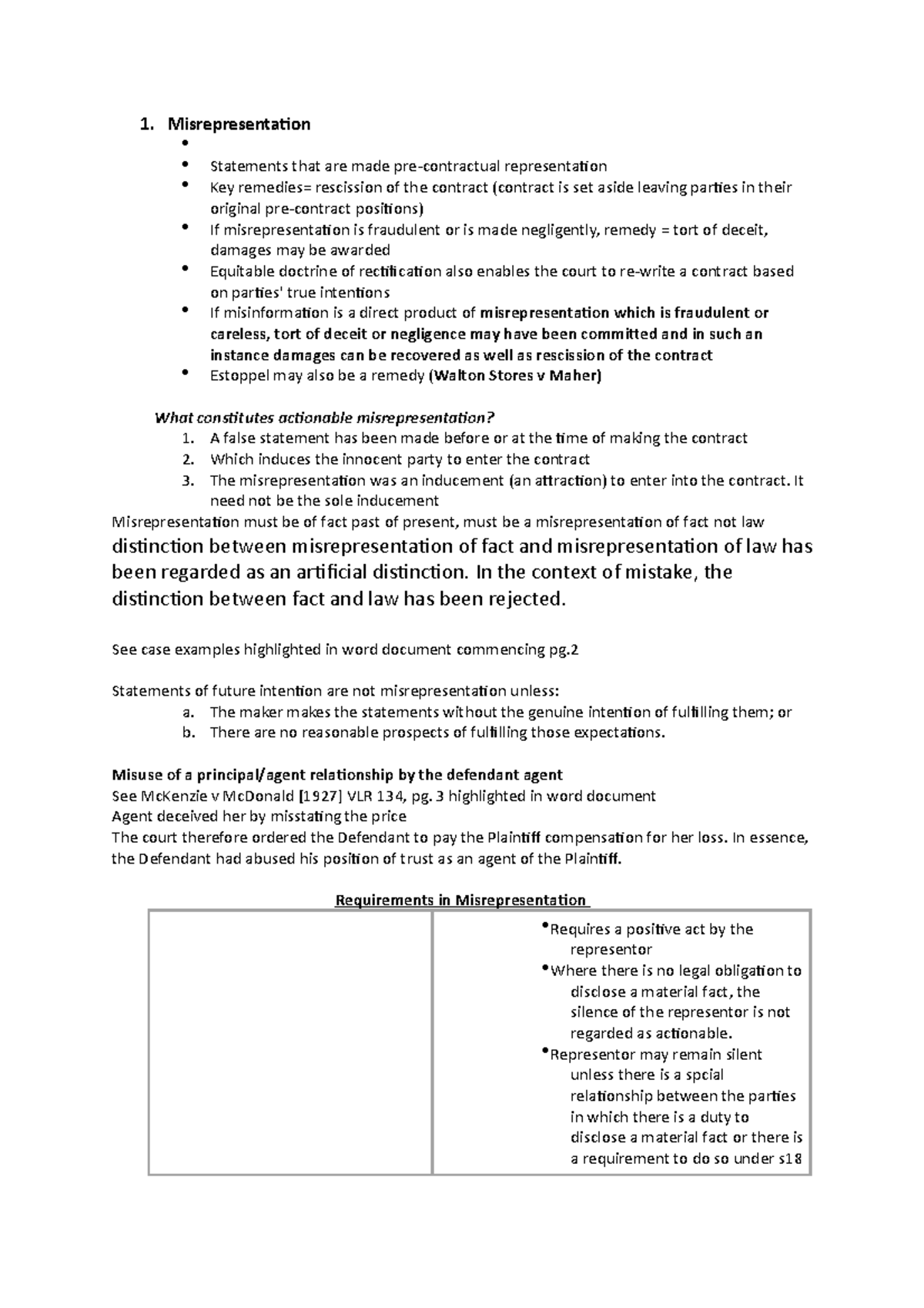 CTB Notes - LAW2CTB - LaTrobe - Studocu