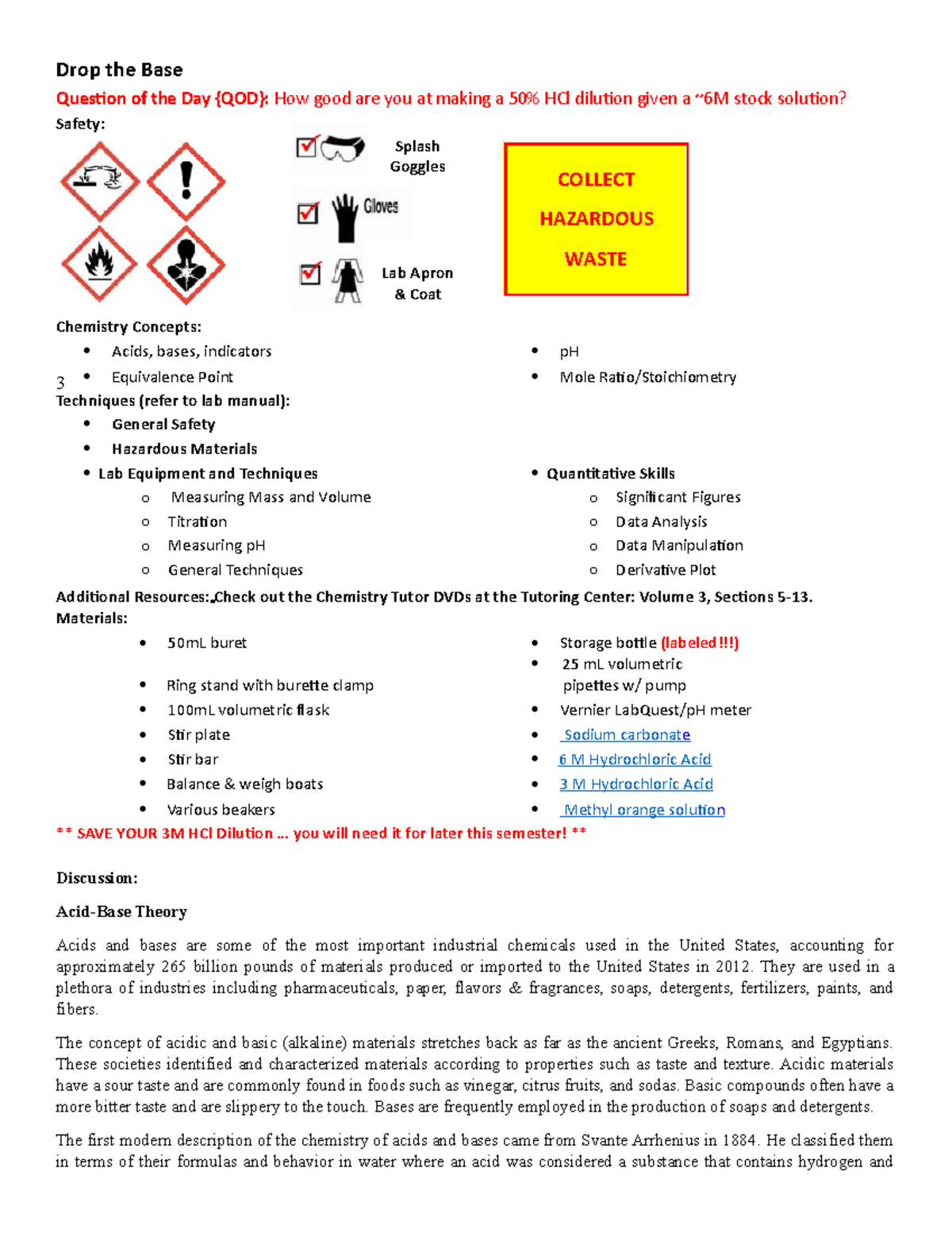 Titration Post Lab Drop the Base Question of the Day {QOD} How good