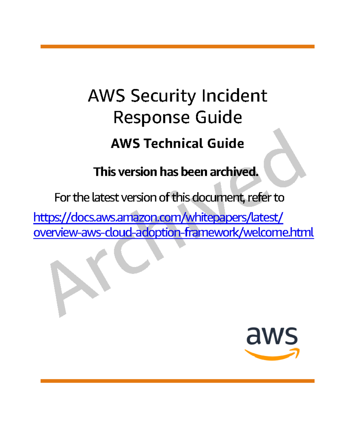 Aws Security Incident Response - Archived AWS Security Incident ...