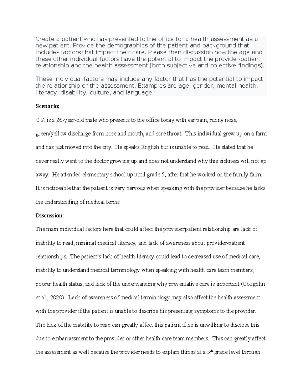advheatlh-dis-2-discussion-create-a-patient-who-has-presented-to
