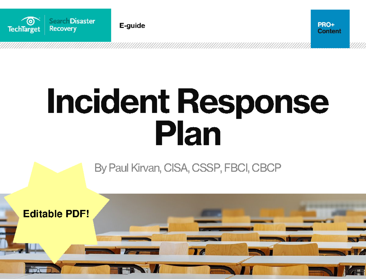 Incident Response Plan Eguide Incident Response Plan By Paul Kirvan
