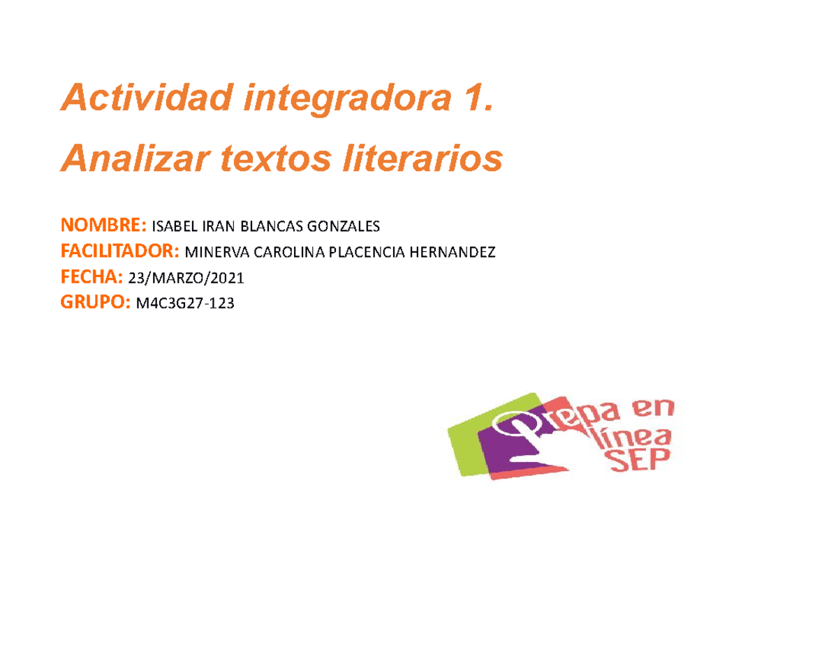 Blancasgonzales Isabeliran M04S1AI1 - Actividad integradora 1. Analizar