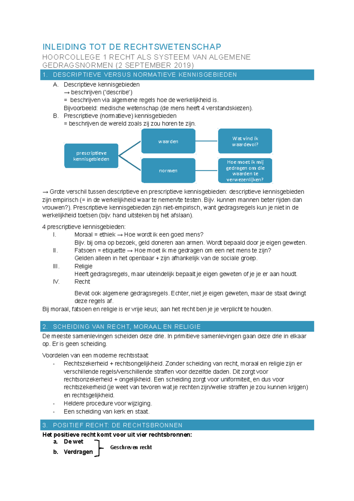 HC Week 1 Recht Als Systeem Van Algemene Gedragsnormen - INLEIDING TOT ...