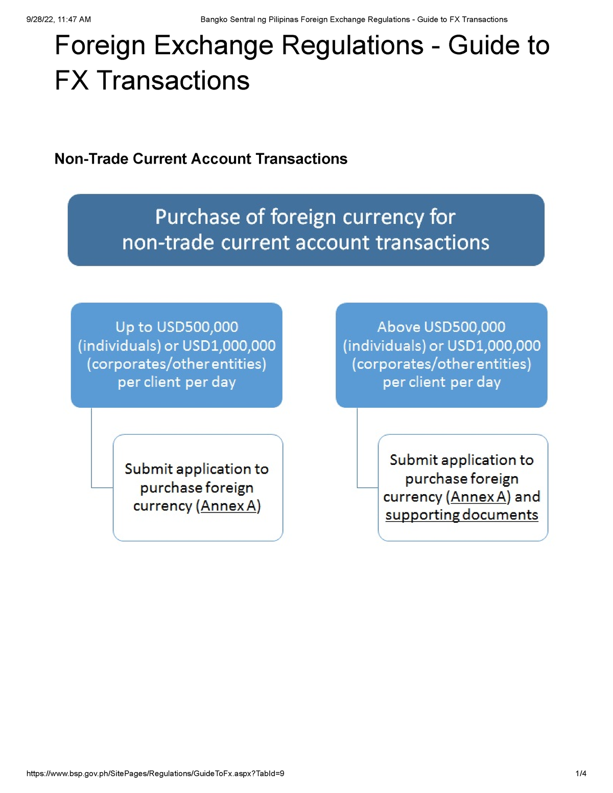 BSP - FX NON Trade Current Account - Foreign Exchange Regulations ...