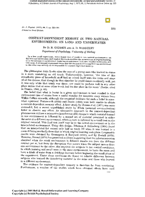Environmental context dependent memory - Psychonomic Bulletin & Review ...