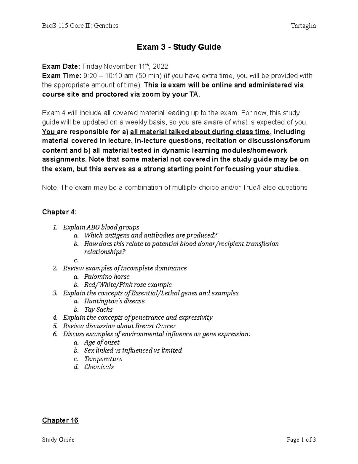 Bio S115 Study Guide Exam4 Fall22 Updated 09Nov22 - Deprecated API ...