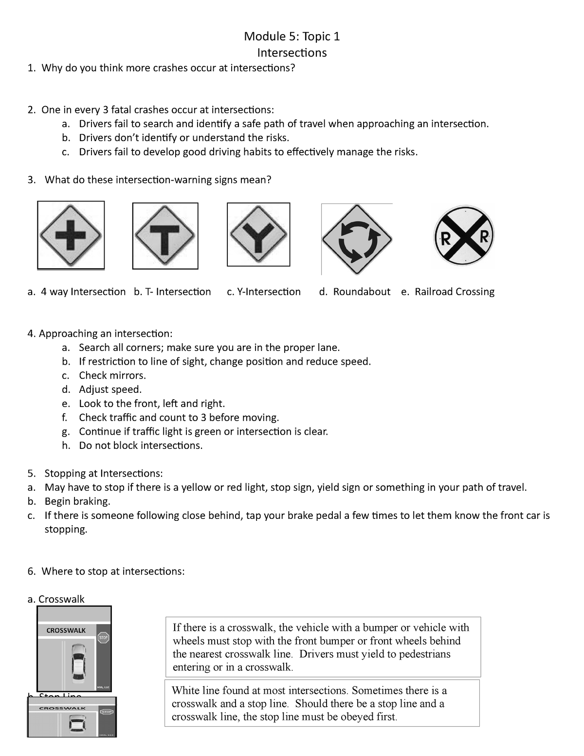 Reduce Crashes: Learn the Right Way to Deal With Intersections