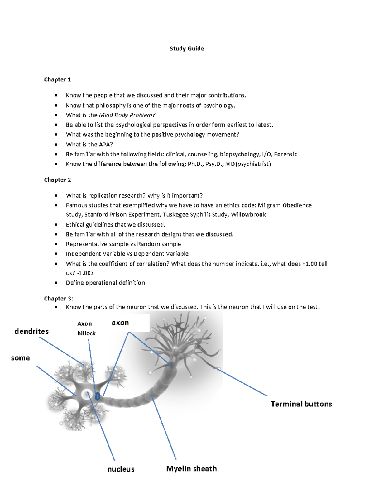Exam 1- Exam summary - Study Guide Chapter 1 Know the people that we ...