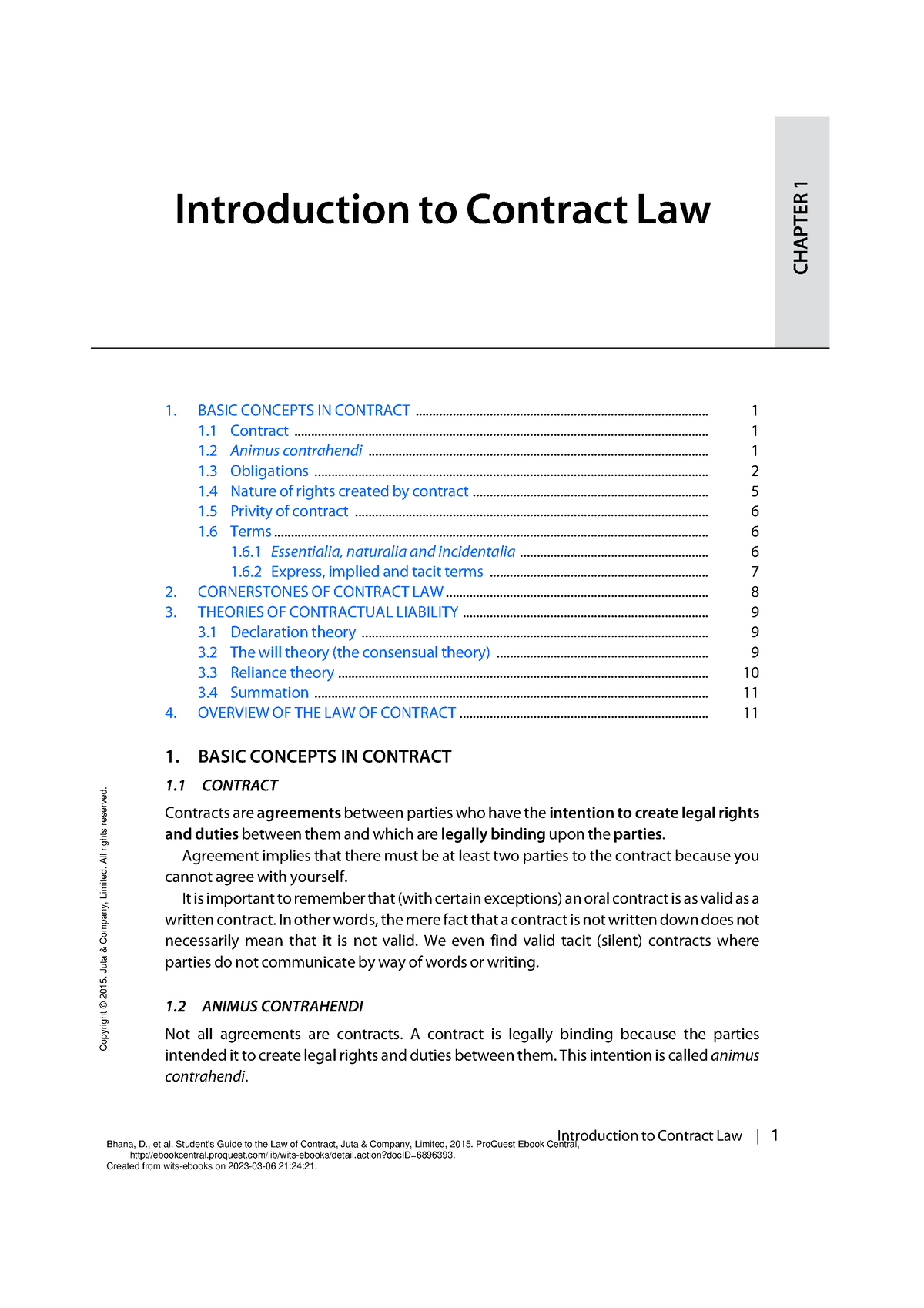 Student's Guide To The Law Of Contract - (Chapter 1 Introduction To ...