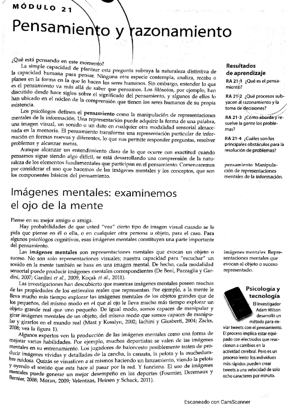Pensamiento y Razonamiento - Psicología - Studocu