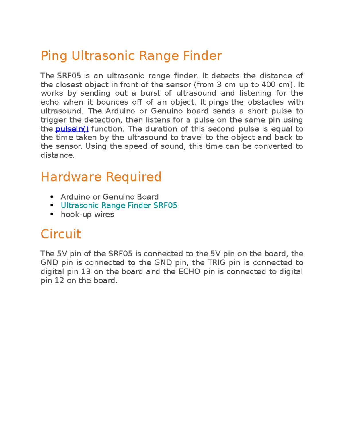 11d Ping Ultrasonic Range Finder - Ping Ultrasonic Range Finder The ...