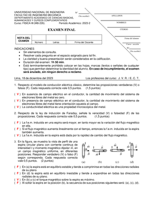 Ep Mb Examen Parcial Universidad Nacional De Ingenier A