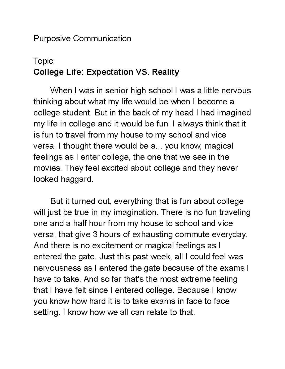 Purposive Communication