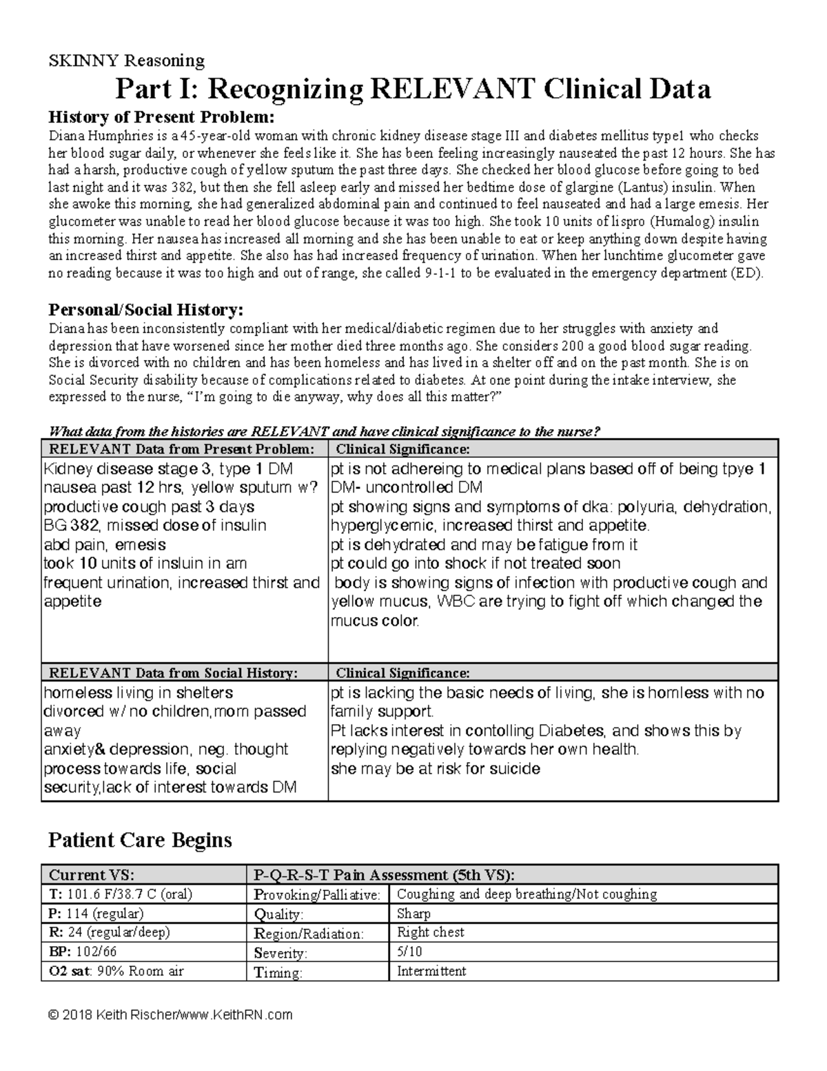 Case study Diabetic Keto Acidosis - SKINNY Reasoning Part I ...