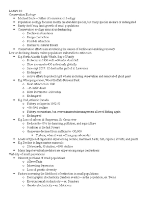 Checklist Answers - BIOL 2060 - Studocu