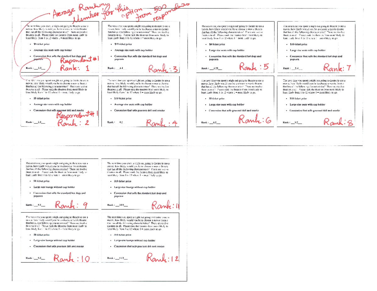 Conjoint Analysis Survey (Theatre Development and Design) - MKTG 4P94 ...