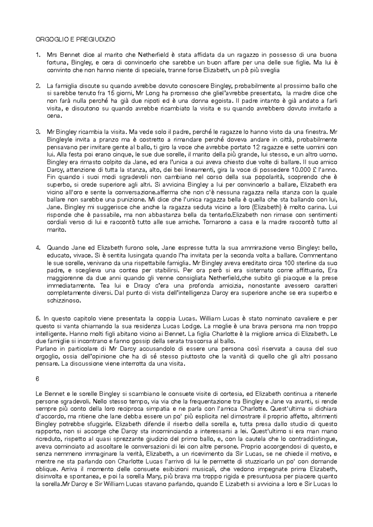 Orgoglio e preg riassunti capitoli pdf ORGOGLIO E PREGIUDIZIO Mrs