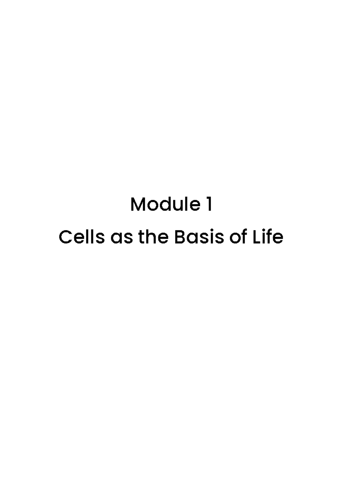 Year 11 Prelim Biology Study Notes cell function and structure - Module ...