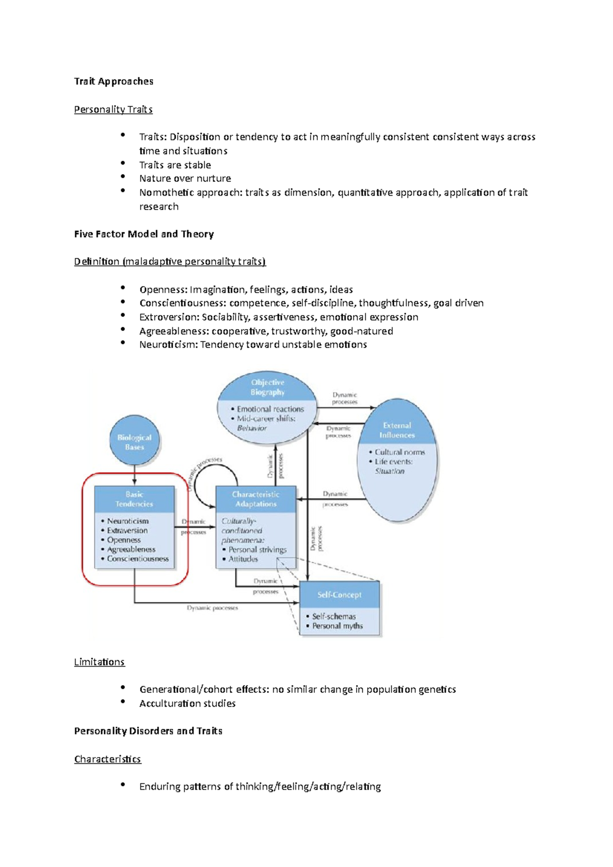 Trait Approaches - Trait Approaches Personality Traits Traits ...