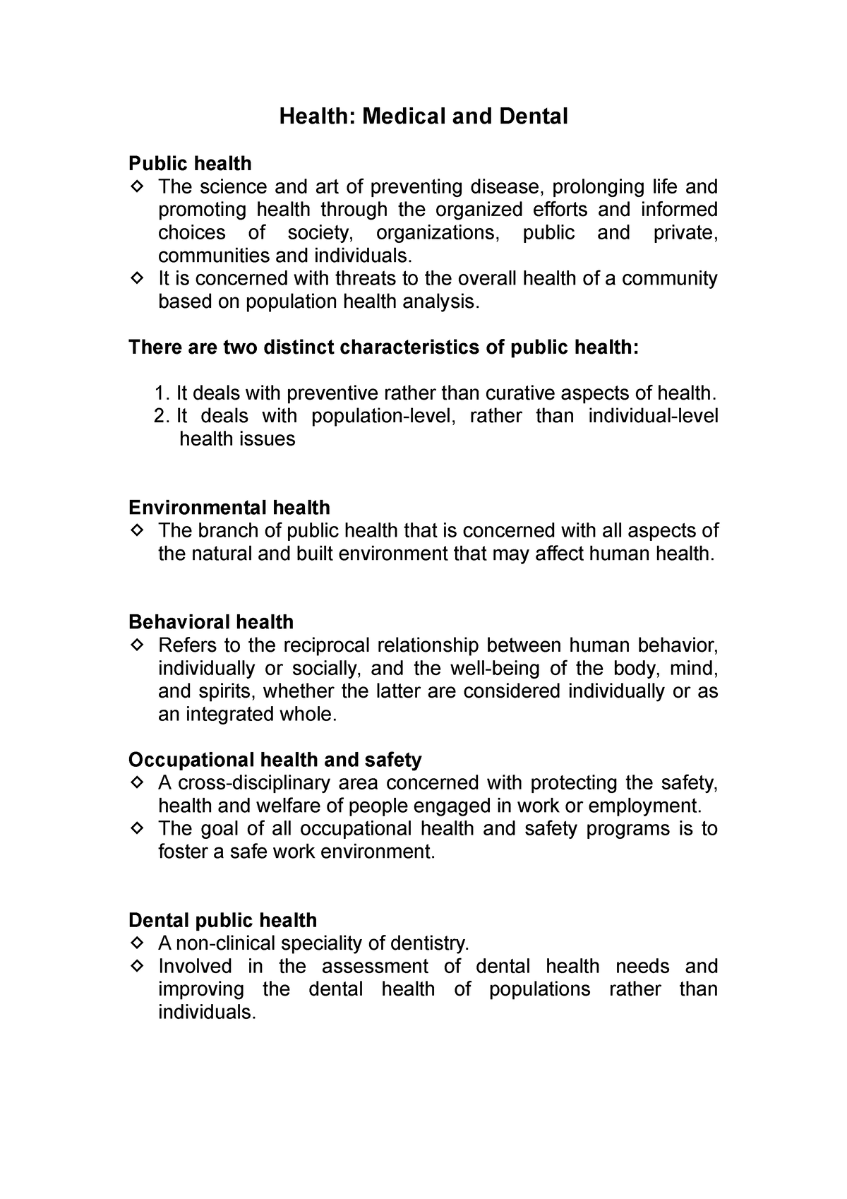 thesis dental health