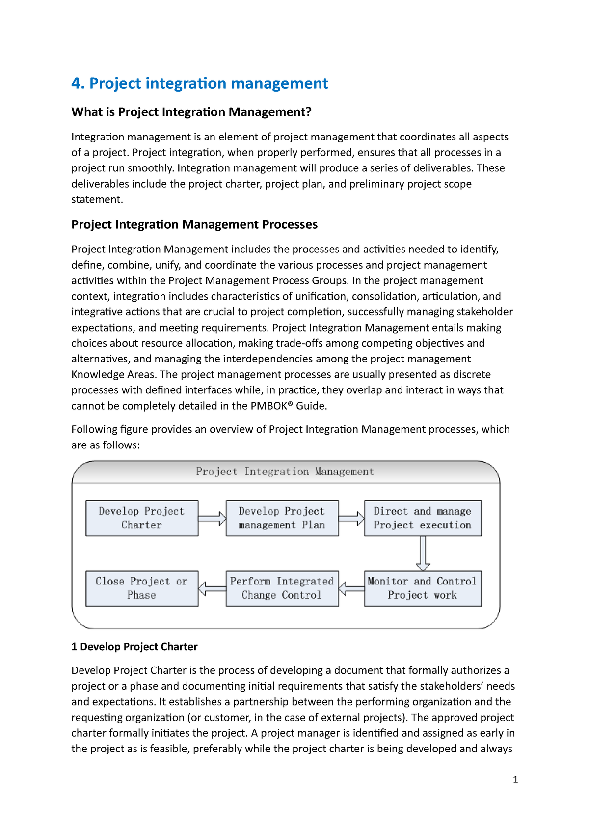 thesis on project integration management