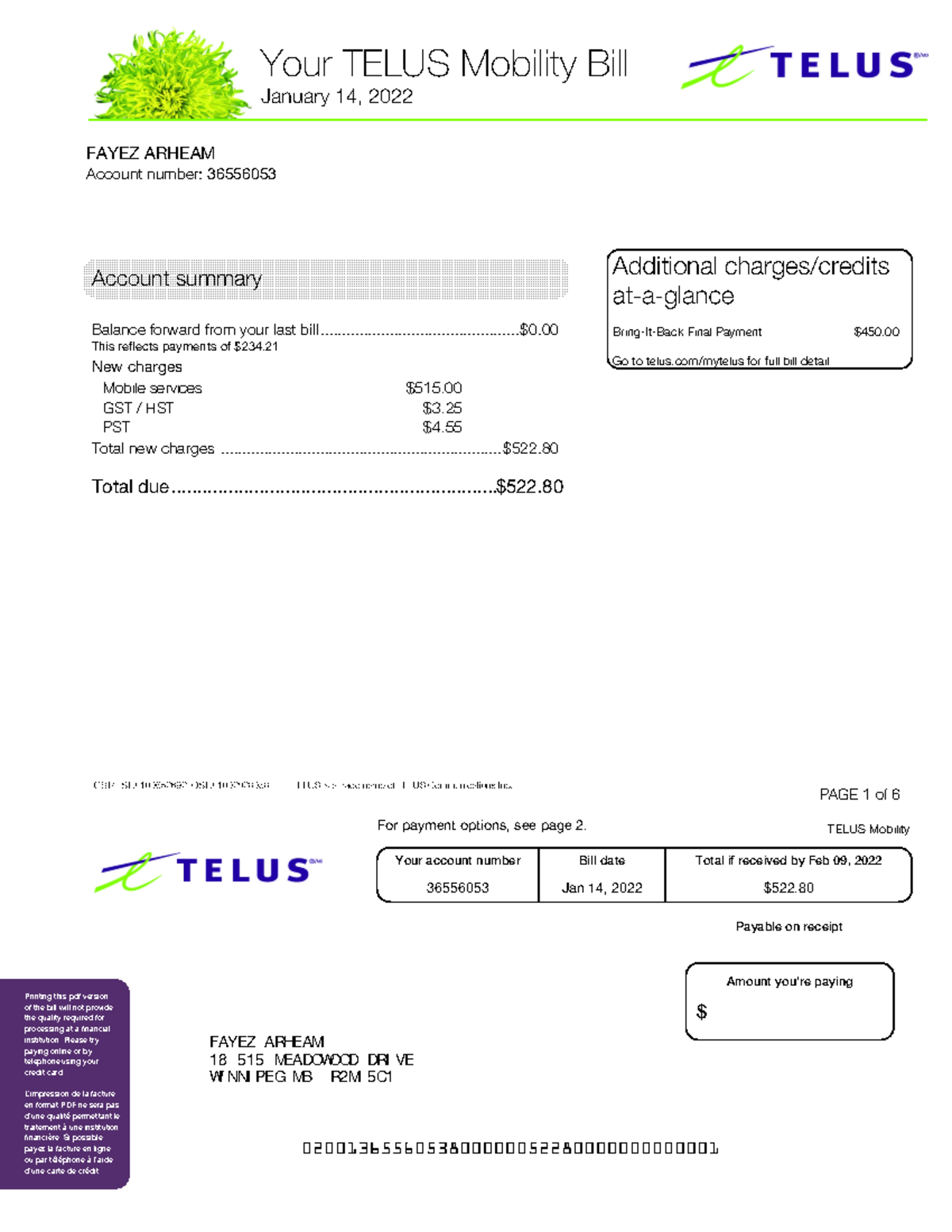 Telus International Pay 54 - tzpha1u